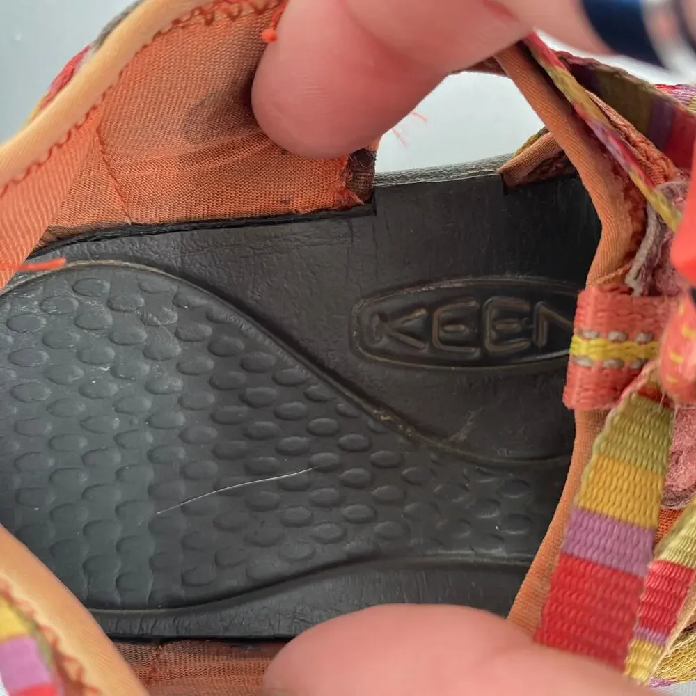 Keen Girls Whisper Rae Hot Coral Hiking Sandals Size 1
